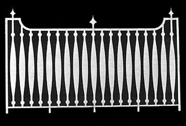 Dollhouse Miniature Fence: 6-1/8 W X 3-11/16 H, 2Pk